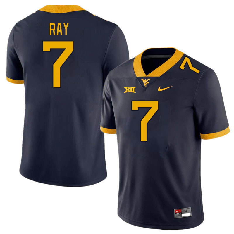 West Virginia Mountaineers #7 Traylon Ray College Football Jerseys Stitched Sale-Navy